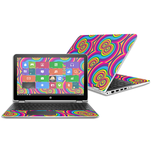MightySkins HPPX360152-Groovy 60s 15.6 in. Skin Decal Wrap for HP Pavi