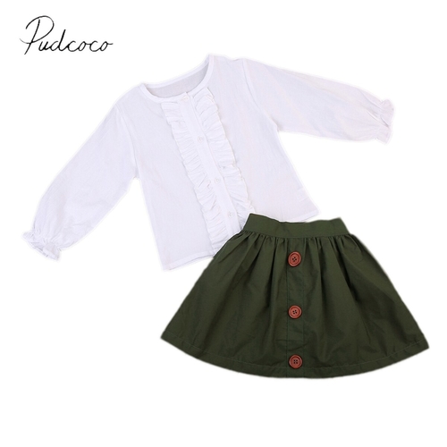 Sweet 2Pcs Infant Baby Girls Tops Long Sleeve