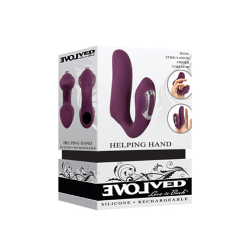 Evolved Helping Hand Rechargeable Silicone Dual Stimulating Finger