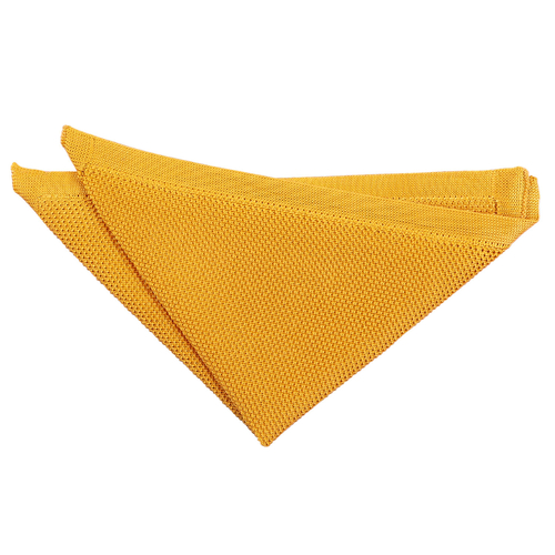 Plain Knitted Handkerchief - Marigold Yellow