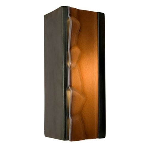 A19 RE118-GM-RW reFusion River Rock Wall Sconce Gunmetal and Rosewood