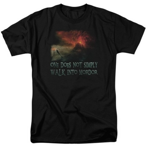 Trevco Lor-Walk In Mordor Short Sleeve Adult 18-1 Tee- Black - 5X