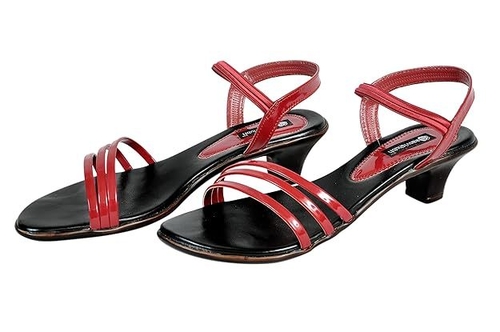 Block Heel Sandals For Women And Girls (Size-UK-9) (COLOR-CHERRY)