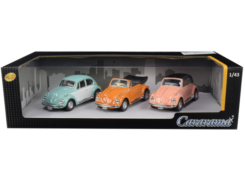 Volkswagen Beetle 3 piece Gift Set 1/43 Diecast Model Cars by Cararama