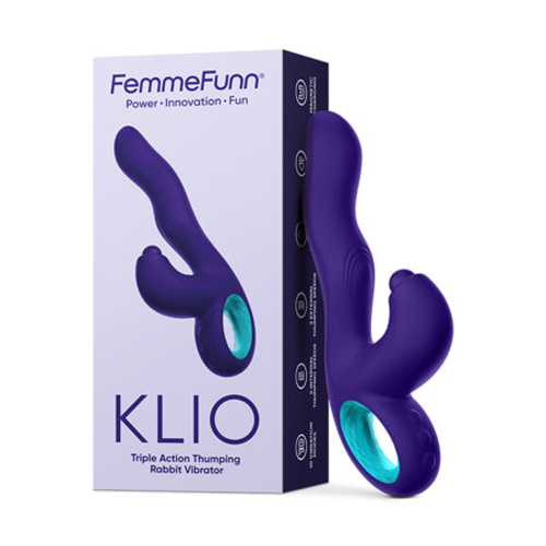 FemmeFunn Klio Rechargeable Silicone Triple Action Thumping Rabbit