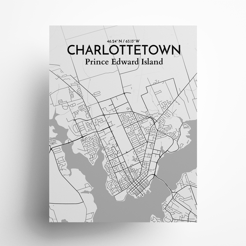 Charlottetown City Map Poster