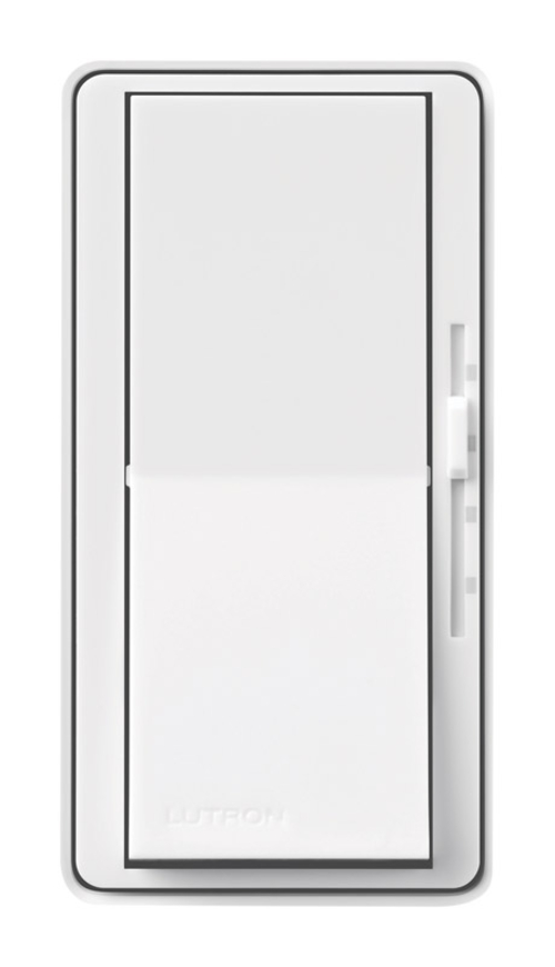 Lutron 3839115 1.5A 120 Single Rocker Slide Fan & Light Switch, Wh