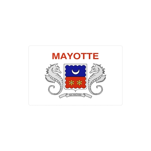 Autocollant Drapeau de Mayotte en plusieurs tailles