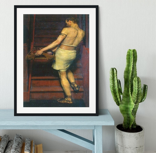 A Roman British potters by Alma Tadema Framed Print