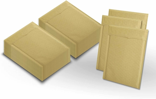 Pack of 1000 Natural Kraft Bubble Mailers 8.5 x 13 Brown Padded