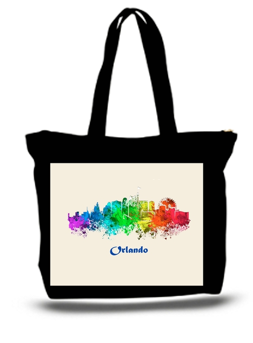 Orlando Skyline Large Tote New Zipper Bag