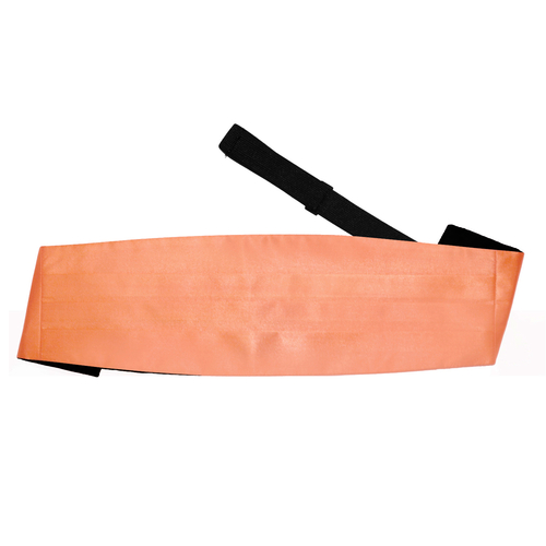 Plain Satin Cummerbund - Coral