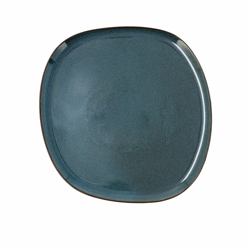 Flat plate Bidasoa Ikonic Ceramic Blue (26,5 x 25,7 x 1,5 cm) (Pack