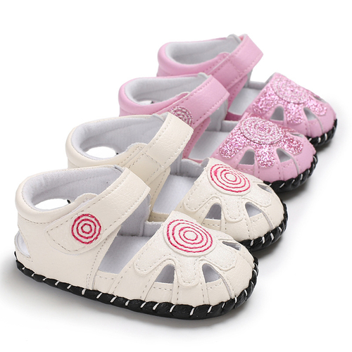 PU Leather Fashion Baby Girls sandals rubber