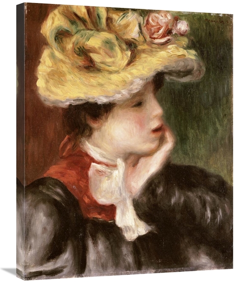 Global Gallery GCS-267106-30-142 30 in. Tete De Jeune Fille Chapeau Ja