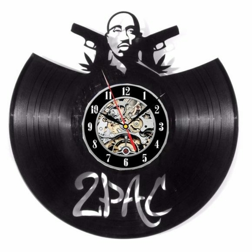 2PAC RAP MUSIC HANDMADE VINYL RECORD WALL CLOCK