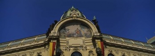 Low angle view of a government building  Municipal House  Prague  Czec