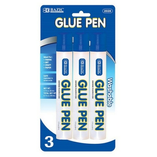 Bazic 2028   1.7 Oz. (50 mL) Glue Pen (3/Pack) Case of 24