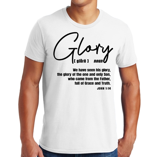 Mens Graphic T-shirt Glory - Christian Inspiration - Black