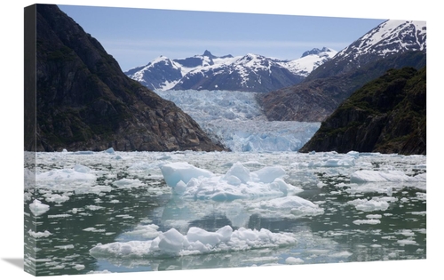 Global Gallery  20 x 30 in. South Sawyer Glacier & Bay Full of Bergy B