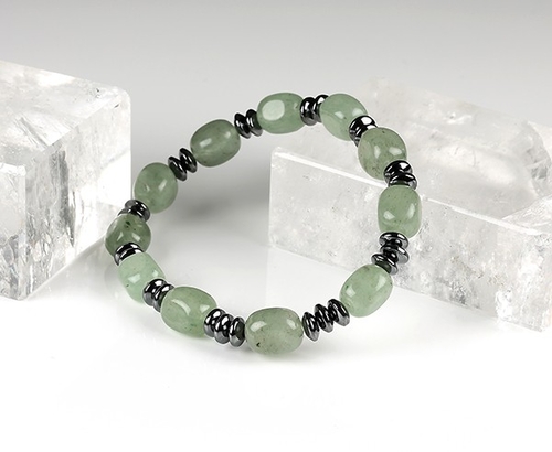Aventurine and hematine bracelet