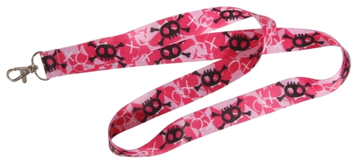 XO Hot Pink Skull Lanyard -  6 Piece