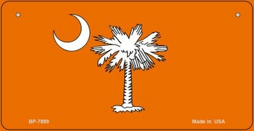 Smart Blonde BP-7899 3 x 6 in. Orange South Carolina Flag Novelty Meta