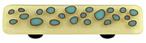 Hot Knobs HK6007-PB Reactive Clear French Vanilla Rectangle Glass Cabi