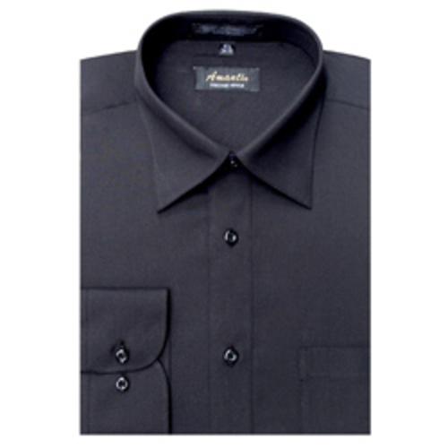 Amanti CL1002-15x32/33 Amanti Men's Wrinkle Free Solid Black Dres