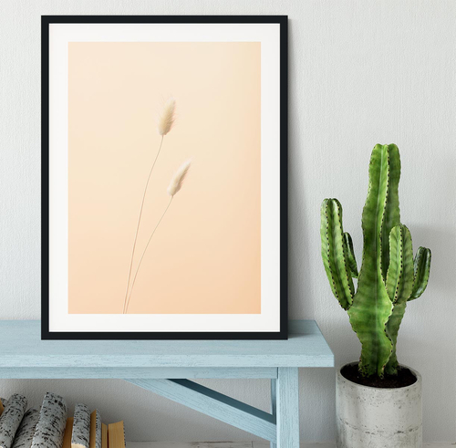 Bunny Grass Peach 08 Framed Print