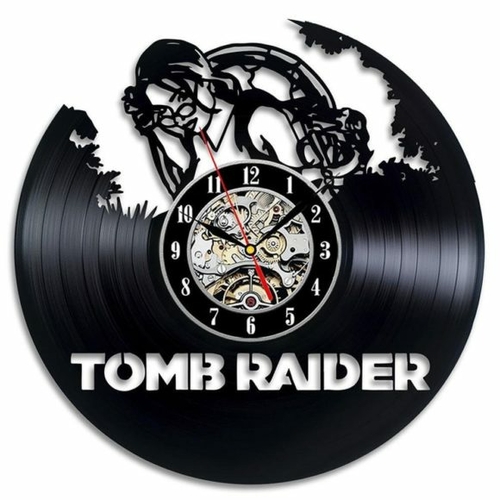 TOMB RAIDER THEME HANDMADE VINYL RECORD WALL CLOCK FAN GIFT