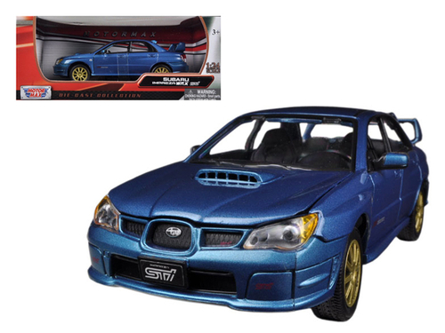 Subaru Impreza WRX STi Blue Metallic 1/24 Diecast Model Car by
