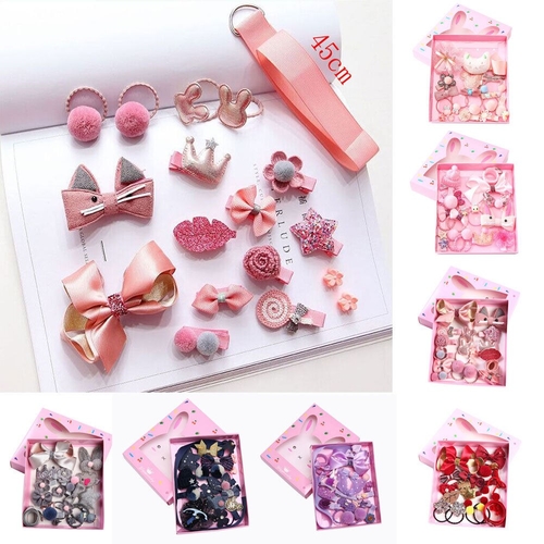 18PCS Baby Girls Bowknot Princess Hair Clip Flower