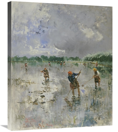 Global Gallery GCS-266838-30-142 30 in. Women Working in Rice Fields A