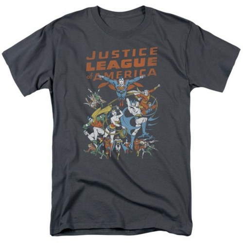 Trevco Jla-Big Group Short Sleeve Adult 18-1 Tee- Charcoal - 4X