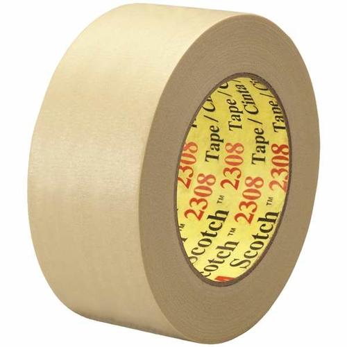 Scotch T937230812PK 2 in. x 60 yards 2308 Masking Tape, Natural - 