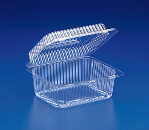 Inline SLP27 Hinged Container Pet, Clear - Case of 300