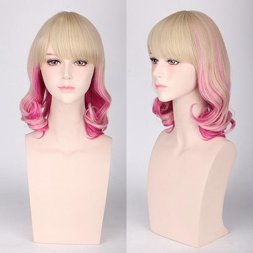 New Rose Net Harajuku Lolita Short Wavy Blonde