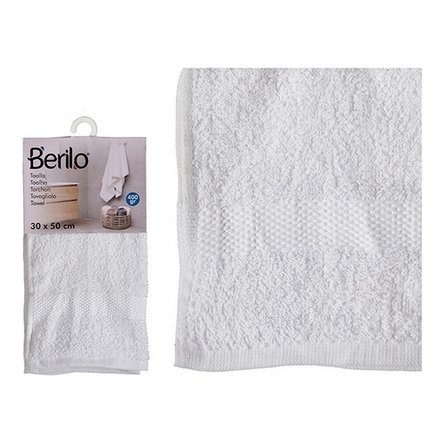 Bath towel Polyester Cotton White