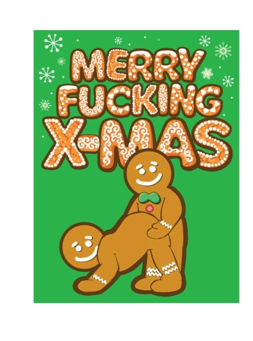 Merry f'ing Christmas Gingerbread Man Gift Bag