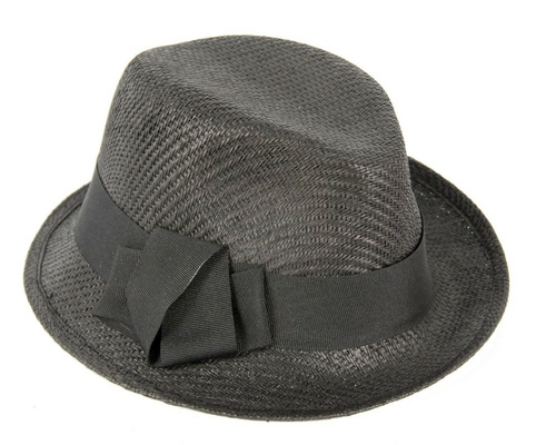 Black trilby ladies hat