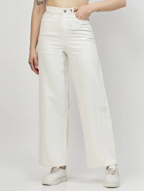 Women High Rise Denim Jeans(Size30)(Colorwhite)