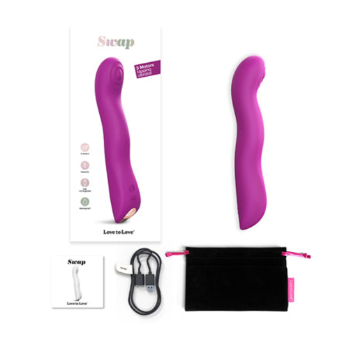 Love To Love Swap Rechargeable Triple Motor Tapping Silicone G-Spot