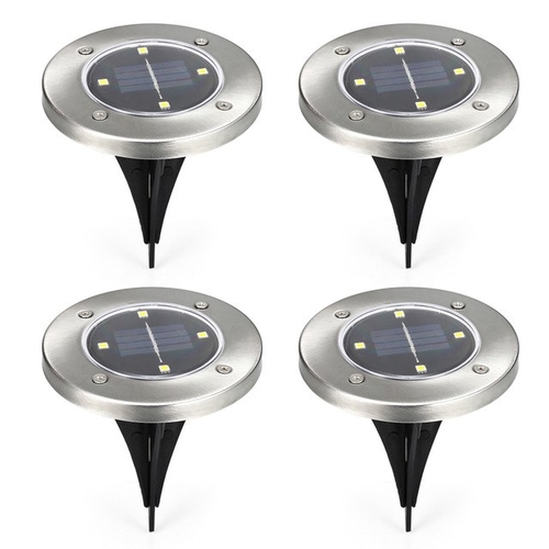 LightMe 4PCS Solar Lamps 4 LEDs Solar Powered IP65