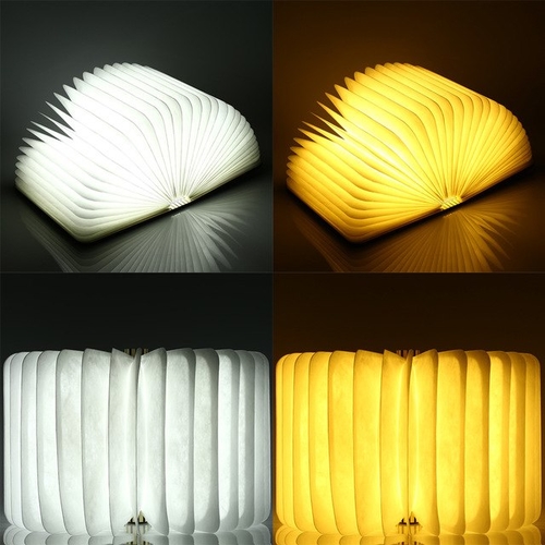 LED Wooden Folding Book Shape Night Light 360