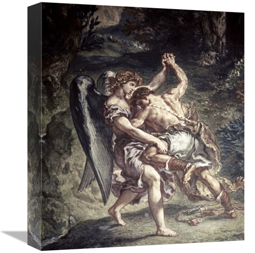 Global Gallery GCS-277368-16-142 16 in. Jacob Wrestles with the Angel 