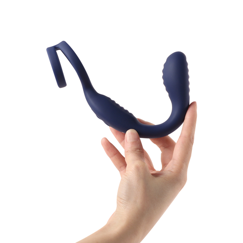 VibraDuo Vibrating Anal Probe and Perineum Stim with Cock Lock