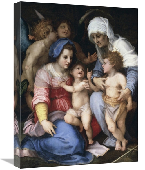 Global Gallery GCS-277354-22-142 22 in. Holy Family with Angels Art Pr