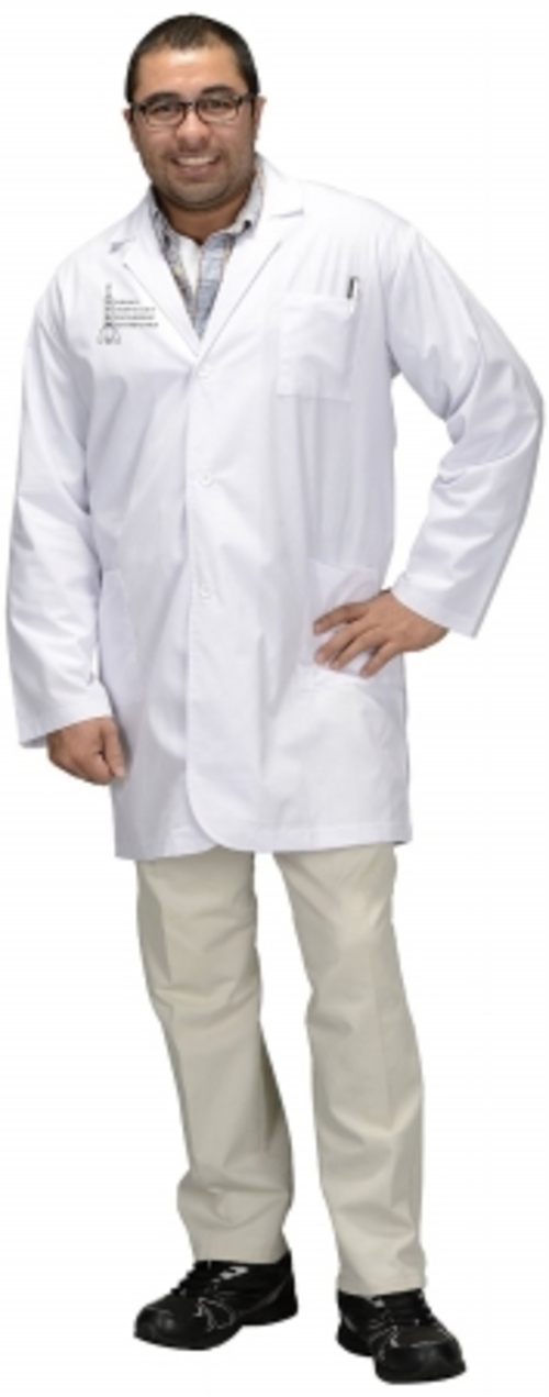 Aeromax STEM-LAB-AD-SM Adult Lab Coat- 0.7 Length- Small