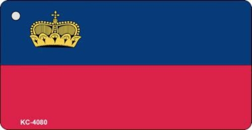Smart Blonde KC-4080 Liechtenstein Flag Novelty Key Chain